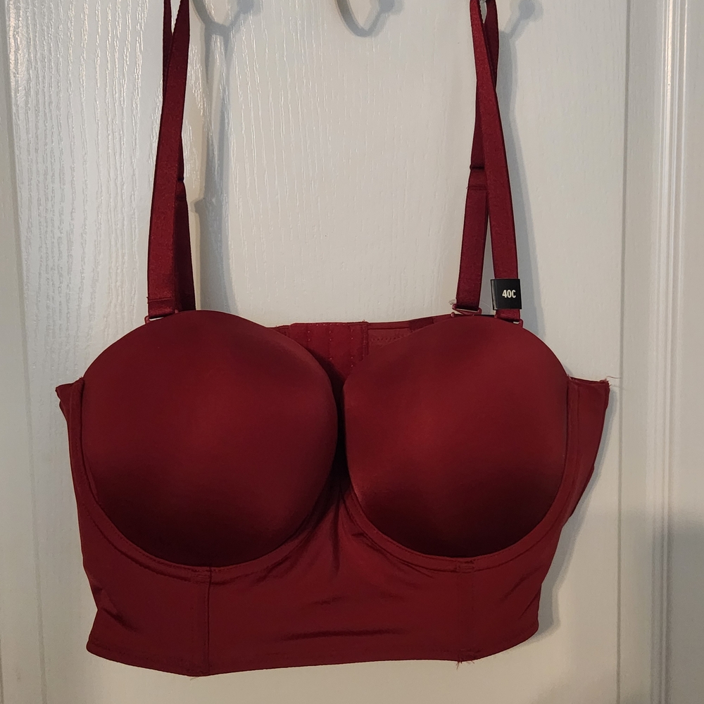 Torrid Deep Red Bustier Bra